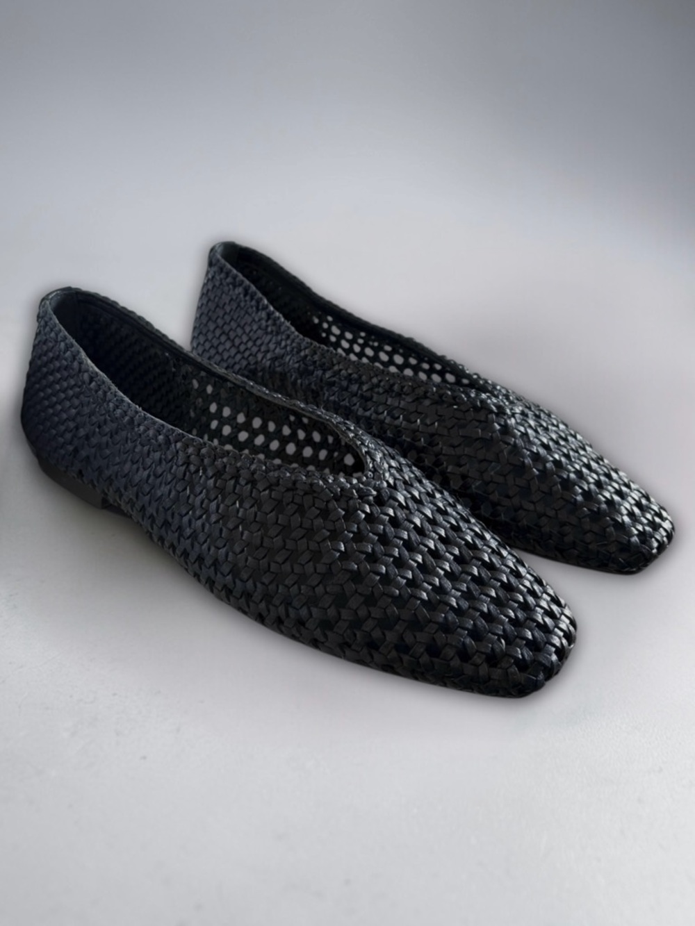Madewell Mylie Handwoven Leather Ballet Flats Juniper Berry Navy - Picture 4 of 5